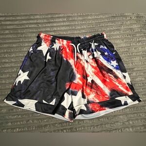 USA red white & blue shorts Large